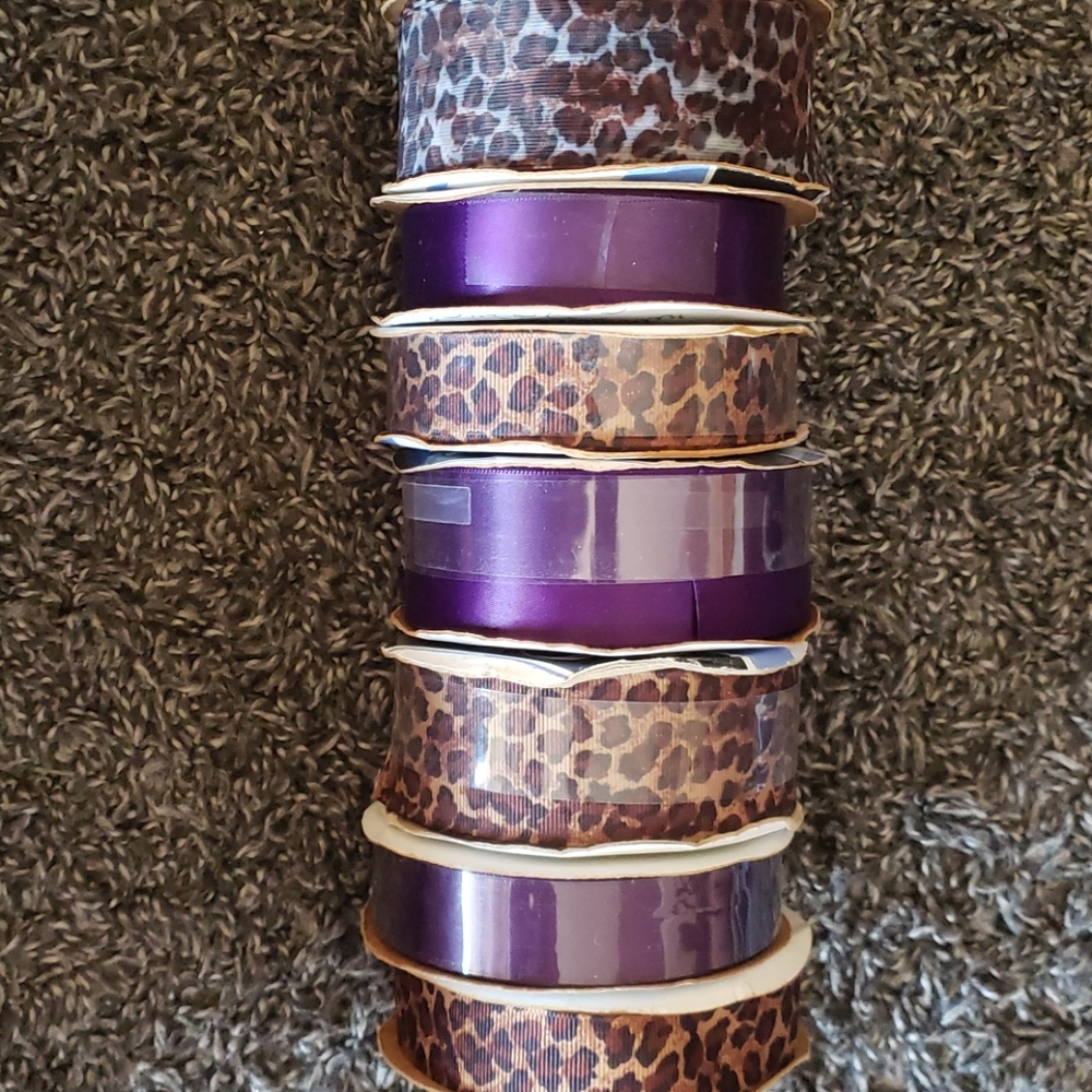 New ribbon purple and leoperd